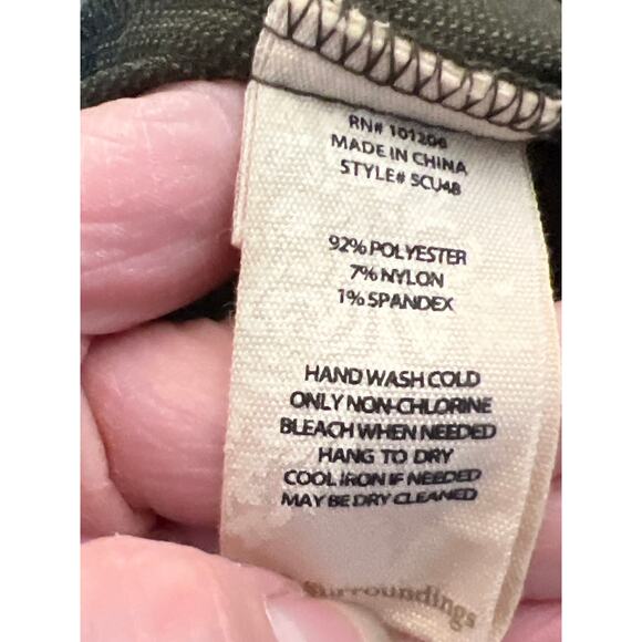 Soft surroundings size one X corduroy button up jacket large pockets dark green - Picture 6 of 6